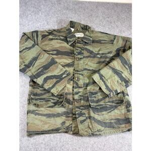 Vintage 60s Chief Tiger Camo Military Field Jacket Mens 2XL Americana True VTG